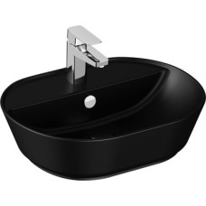 Prime Geo 7428B083-0001 Oval Çanak Lavabo 55 Cm, Mat Siyah
