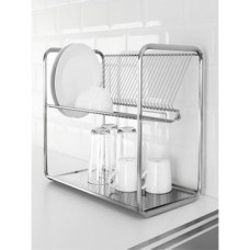 Prime 2 Katlı Bulaşık Sepeti Paslanmaz Çelik Bulaşıklık 27X50 cm