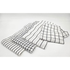 Prime Rinnig Desenli Çay Havlusu 45 x 60 Cm, 4'lü Set (Koyu Gri)