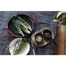Prime Grill Pans Çift Kulplu Döküm Izgara Tava, Gri