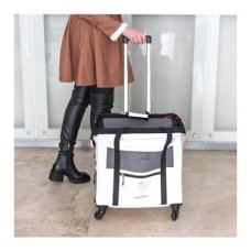 Köpek Taşıyıcı Voyager, Kedi Taşıyıcı, Evcil Hayvan Taşıyıcı, Uzatılabilir Sap, Ayarlanabilir Kayışlar, Geniş Açıklık, Çıkarılabilir Tekerlekler, Eko-Deri, Maksimum 15 kg