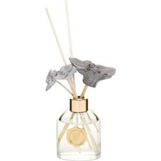 130 ml Elips Cam Şişe Seramik Çiçek Taşlı Bambu Çubuklu Black Orchid Oda Kokusu