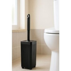 Prime Serisi Siyah Banyo Seti, 5 Parça Akrilik Kare 5 Litre Çöp Kovası, Sabunluk, Fırçalık Takımı 34 Siyah