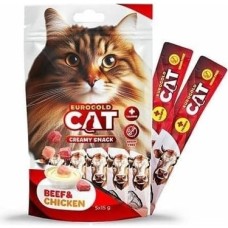 Prime Eurogold Cat Sıvı Kedi Ödülü Dana-Tavuk Etl 5X15 gr Prime Eurogold Cat Sıvı Kedi Ödülü Dana-Tavuk Etl 5X15 gr