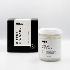 Citrus & Woody - Narenciye & Odunsu Kokulu Dekoratif Beyaz Kapaklı Kavanoz Soya Mumu I 165 gr (Beyaz)