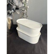 Prime Be Original 20 cm 2'li Oval Kapaklı Fırın & Saklama Kabı