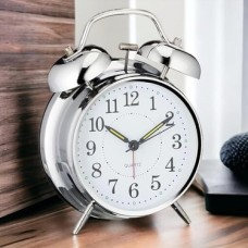 Prime Akar Saniyeli Nostaljik Büyük Boy Masa Çalar Saat Yüksek Alarm Sesi 16,5cm Hediyelik Işıklı Parlak Akrep Yelkovan