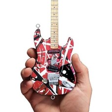 Evh Minature Evh Frankenstein Mini Replika Gitar Van Halen (EVH001), Kırmızı ve Beyaz, Kırmızı/beyaz