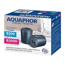Aquaphor 4600987002149 Paket 2 Kartuş B200H Sert Su Için, Plastik