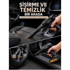 Kablosuz Hava Pompası ve Vakumlu El Süpürgesi - Lisinya