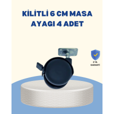 Kilitli Mobilya Tekerleği 6 cm 4’lü Kolay Kurulum - Lisinya