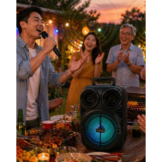 RGB Işıklı Bluetooth Karaoke Hoparlör Mikrofonlu USB TF Kart Destekli Taşınabilir Speaker - Lisinya RGB Işıklı Bluetooth Karaoke Hoparlör Mikrofonlu USB TF Kart Destekli Taşınabilir Speaker - Lisinya