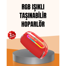 IPX6 Su Geçirmez RGB LED Işıklı Taşınabilir Bluetooth Hoparlör 2400 mAh - Lisinya IPX6 Su Geçirmez RGB LED Işıklı Taşınabilir Bluetooth Hoparlör 2400 mAh - Lisinya
