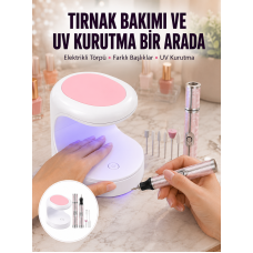 Tırnak Matkabı ve LED Oje Kurutucu 2’li Profesyonel Bakım Seti Yeni Nesil - Lisinya