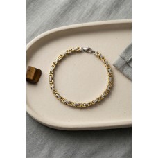 316L Çelik Gold ve Gümüş Kral Zincir Model Erkek Bileklik - Lisinya 316L Çelik Gold ve Gümüş Kral Zincir Model Erkek Bileklik - Lisinya