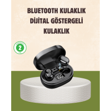 LED Ekranlı Şarjlı Kablosuz Kulak İçi Kulaklık - Lisinya