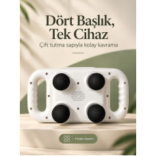 Şarjlı Masaj Aleti 4 Toplu USB-C Girişli Beyaz Şarjlı Masaj Aleti 4 Toplu USB-C Girişli Beyaz