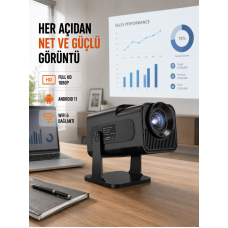 Taşınabilir Full HD Projektör - 1 GB RAM, 8 GB Hafıza Yeni Nesil - Lisinya