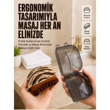 Masaj Fırçası Ahşap Desenli Yumuşak Kıllı Vücut Temizleme ve Banyo Fırçası - Lisinya