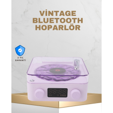 Retro Pikap Tasarımlı Bluetooth Hoparlör – Projektörlü Şarjlı Lamba - Lisinya