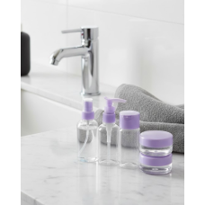 5 Parça Seyahat Banyo Seti 30 ml Şeffaf Taşınabilir Şişe Seti - Lisinya