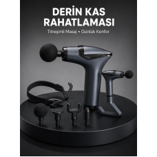 Taşınabilir 3in1 Masaj Aleti Şarjlı Titreşimli Esneme Bantlı Yeni Nesil - Lisinya