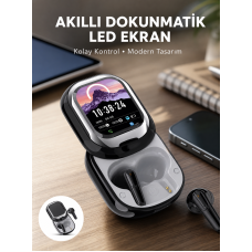 Şık, Akıllı ve Güçlü: LED Ekranlı Kablosuz Kulaklık Seti - Lisinya