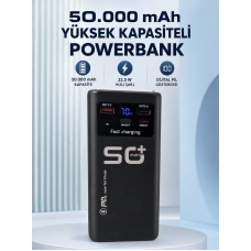 50.000 mAh Taşınabilir Powerbank 22,5 W Hızlı Şarj 4 Dahili Şarj Kablosu Dijital Ekran LED Aydınlatma ve Taşıma Sapı - Lisinya 50.000 mAh Taşınabilir Powerbank 22,5 W Hızlı Şarj 4 Dahili Şarj Kablosu Dijital Ekran LED Aydınlatma ve Taşıma Sapı - Lisinya