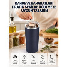 Yeni Nesil Kahve ve Baharat Öğütücü Paslanmaz Çelik Kahve Değirmeni - Lisinya