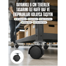 6 cm Döner Kilitsiz Ayak Tek Parça - Lisinya