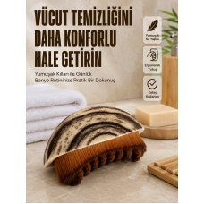 Yumuşak Kıllı Masaj Fırçası Vücut Temizleme Banyo Fırçası Ergonomik Tasarım - Lisinya
