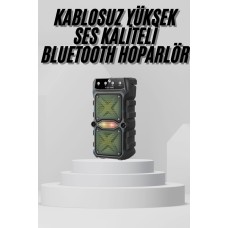 Bluetooth Hoparlör Yüksek Ses Kaliteli Büyük Boy Çift Çıkışlı Ses Bombası - Lisinya