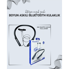 Polygold PG-100 Boyun Askılı Kablosuz Kulaklık – 200 Saat Bekleme Süresi, Stereo Ses, Mikrofonlu - Lisinya