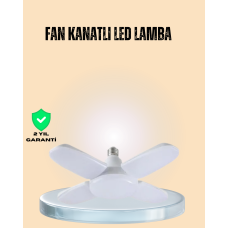 Yüksek Işık Güçlü LED Ampül 4 Kollu Katlanır Pervane Tasarım - Lisinya
