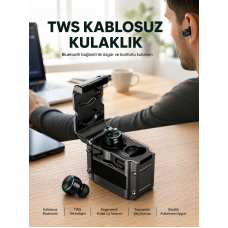 Ergonomik Tasarımlı Bluetooth Kulaklık | Suya Dayanıklı | Dokunmatik Kontrollü Yeni Nesil - Lisinya