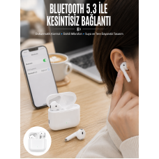 2.Nesil Yeni Model TWS Bluetooth Kulaklık Dokunmatik Kontrol Yüksek Ses Kaliteli Yeni Nesil - Lisinya