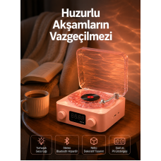 Vintage Tarz Bluetooth Hoparlör – Gece Işığı ve Zaman Göstergeli Yeni Nesil - Lisinya Vintage Tarz Bluetooth Hoparlör – Gece Işığı ve Zaman Göstergeli Yeni Nesil - Lisinya