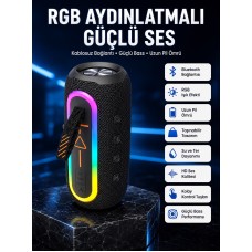 Bluetooth Hoparlör USB Şarjlı Uzun Pil Ömrü Android ve İOS Uyumlu Renkli - Lisinya