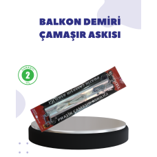 25x60 Balkon Askılığı Kare Demir Uyumlu Hava Dayanıklı Çamaşır Askısı - Lisinya