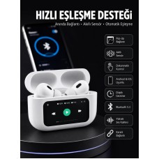 Dokunmatik Ekranlı ANC/ENC Yeni Nesil Pro Bluetooth Kulaklık Dokunmatik Ekran Yeni Nesil - Lisinya