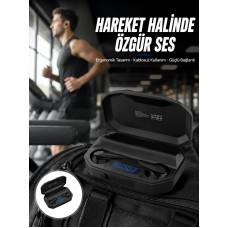 Rgb Işıklı Çift Mikrofonlu Siyah Profesyonel Oyuncu Kulaklığı Kablosuz Kulakiçi Yeni Nesil - Lisinya