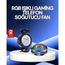 RGB Işıklı Telefon Soğutucu Fan Gaming Cooler Süper Hızlı Soğutma - Lisinya