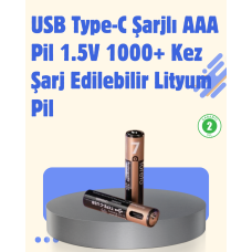 USB Type-C Şarjlı AAA Lityum Pil | 1.5V Sabit Voltaj, 1000+ Şarj Döngüsü ile Uzun Ömür - Lisinya USB Type-C Şarjlı AAA Lityum Pil | 1.5V Sabit Voltaj, 1000+ Şarj Döngüsü ile Uzun Ömür - Lisinya