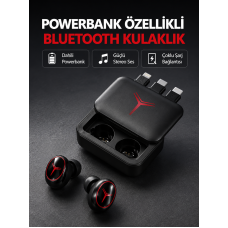 Powerbank Özellikli Bluetooth Kablosuz Kulaklık – Dokunmatik Kontrol, Uzun Pil Ömrü, Ergonomik Tasarım - Lisinya