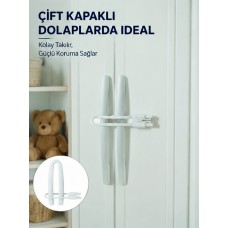 4 Adet Çocuk Güvenlik Dolap Kilidi Dayanıklı ve Uzun Ömürlü Tasarım Yeni Nesil - Lisinya
