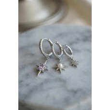 3 lü Set Küpe Gümüş Renk Kutup Yıldızı Model - Lisinya 3 lü Set Küpe Gümüş Renk Kutup Yıldızı Model - Lisinya