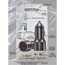 Soffany 55W Araç Şarj Cihazı - Lisinya