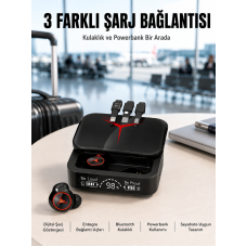 Tws Powerbank Kutulu Dijital Göstergeli Bluetooth Kulaklık Kablosuz Kulakiçi Kulaklık Yeni Nesil - Lisinya