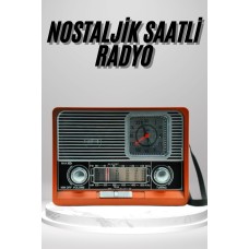 Nostaljik Vintage Radyo Taşınabilir Bluetooth Bağlantılı Hoparlör Radyo - Lisinya