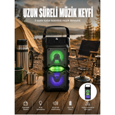 Taşınabilir Kablosuz Bluetooth Hoparlör Uzun Pil Ömrü Led Işıklı Yeni Nesil - Lisinya Taşınabilir Kablosuz Bluetooth Hoparlör Uzun Pil Ömrü Led Işıklı Yeni Nesil - Lisinya